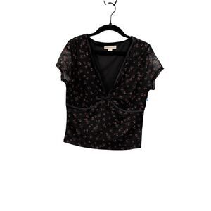 Aeropostale Women's Mesh V-Neck Crop Top Size L